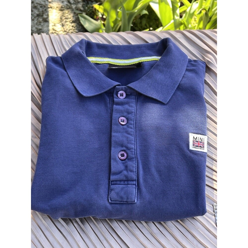 MINI Cooper Polo Shirt Men XL Blue BMW MINI Since 1959 Cotton Golf